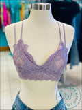Desert Flower Padded Lace Bralettes Lavender / Small Accessories