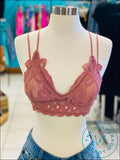 Desert Flower Padded Lace Bralettes Mauve / Small Accessories