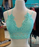 Desert Flower Padded Lace Bralettes Mint / Small Accessories