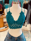 Desert Flower Padded Lace Bralettes Turquoise / Small Accessories