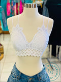 Desert Flower Padded Lace Bralettes White / Small Accessories