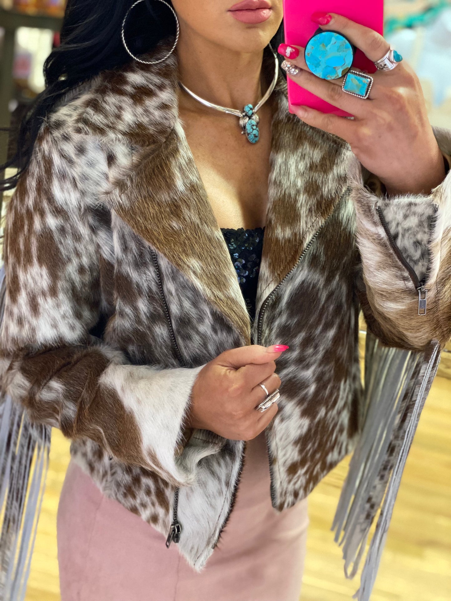 JAXNHULL COWHIDE JACKET - WILLOW (Small)