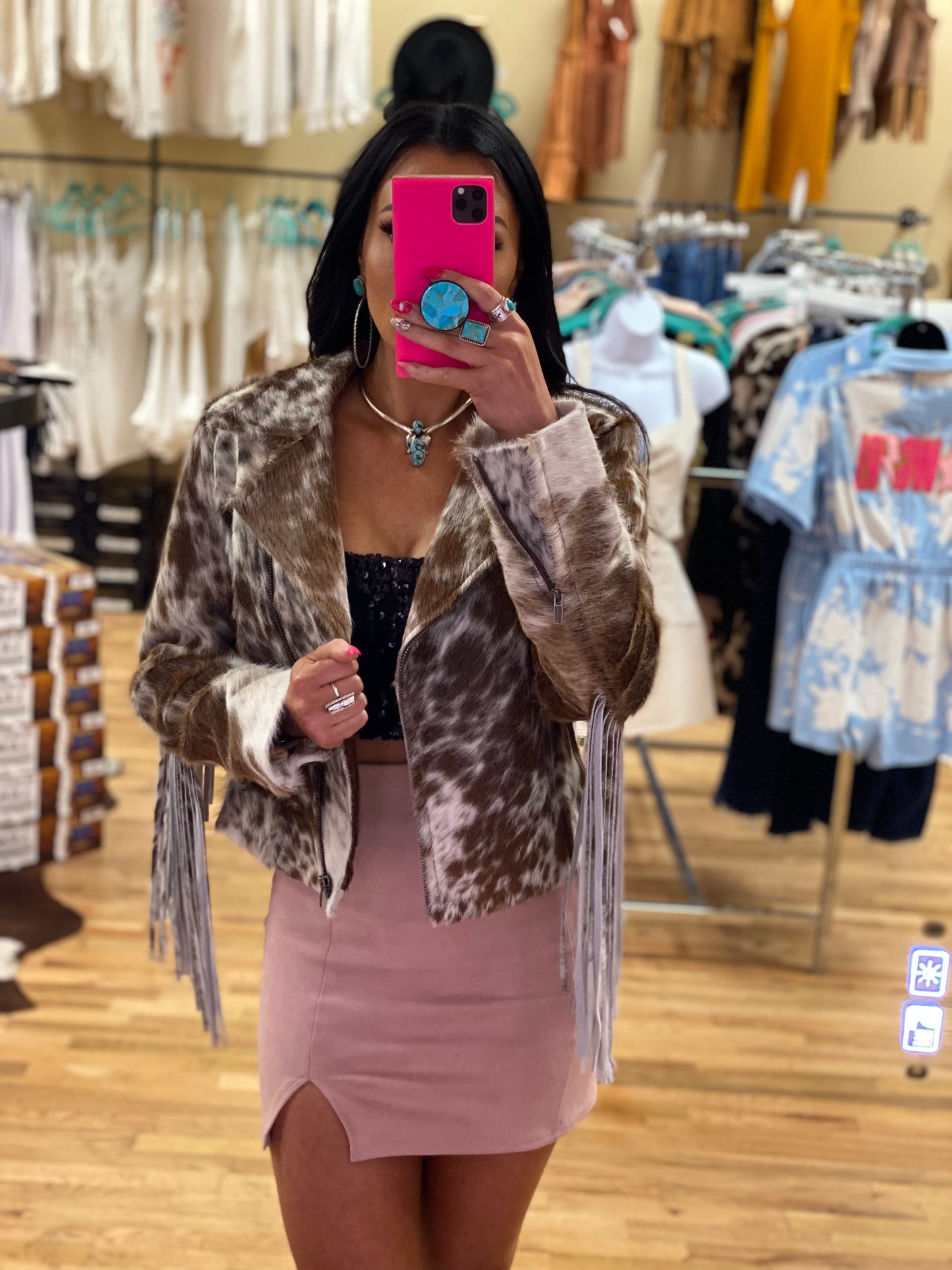 JAXNHULL COWHIDE JACKET - WILLOW (Small)