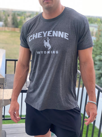 Unisex Local Cheyenne WY Tee- Dark Grey