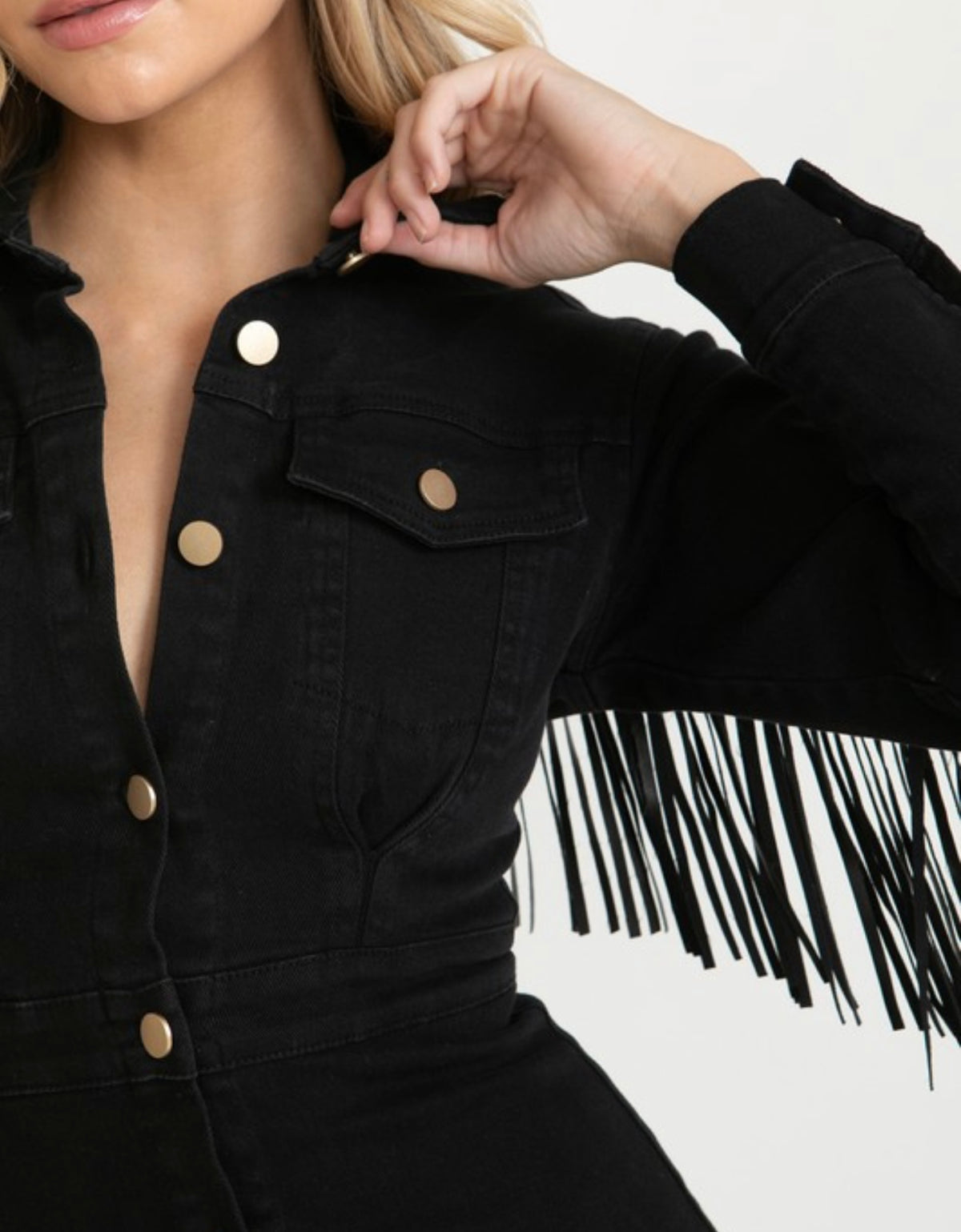 Sami Fringe Denim Dress