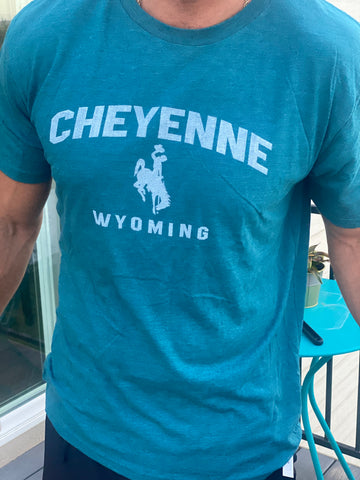 Unisex Local Cheyenne WY Tee- Dark Teal