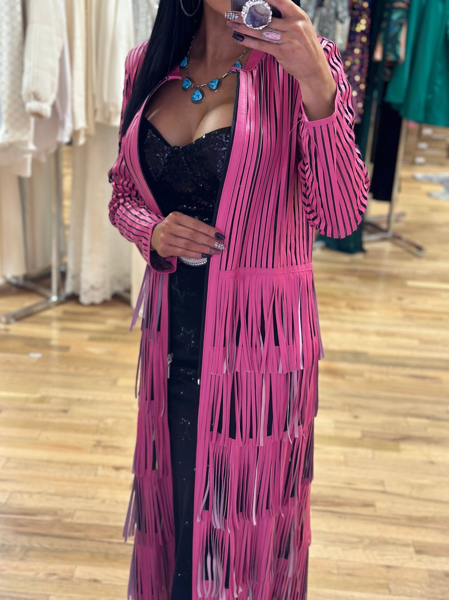 Jaxnhull Rodeo Queen Duster - Long Pink