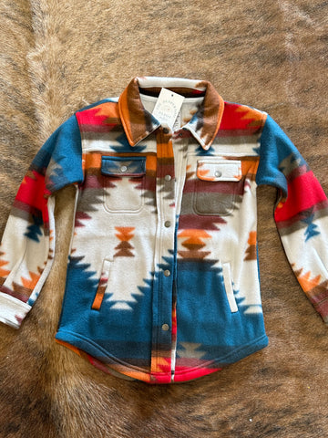 Kids Unisex Aztec Shacket