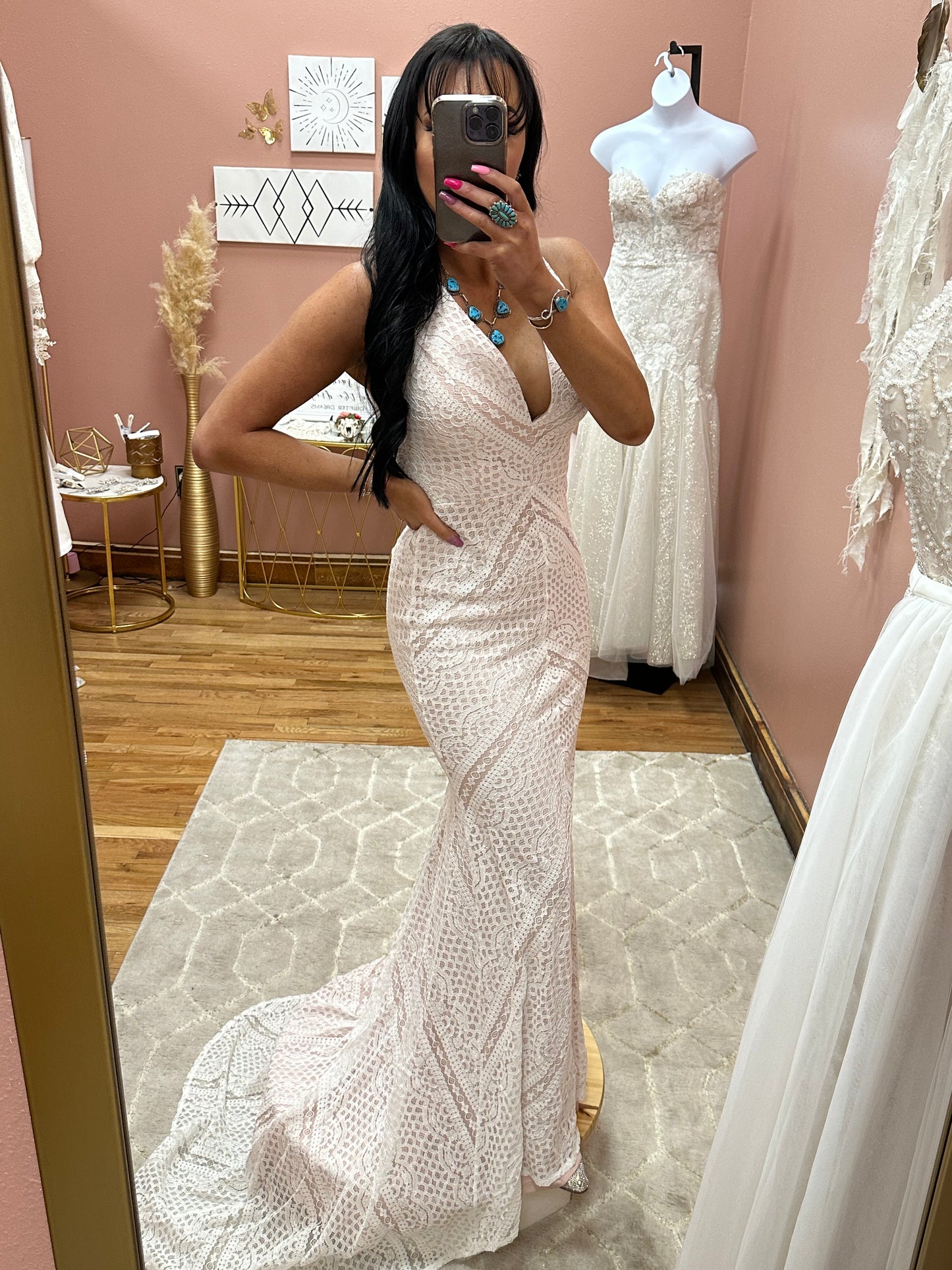 Amelia Long Lace Bridal Dress