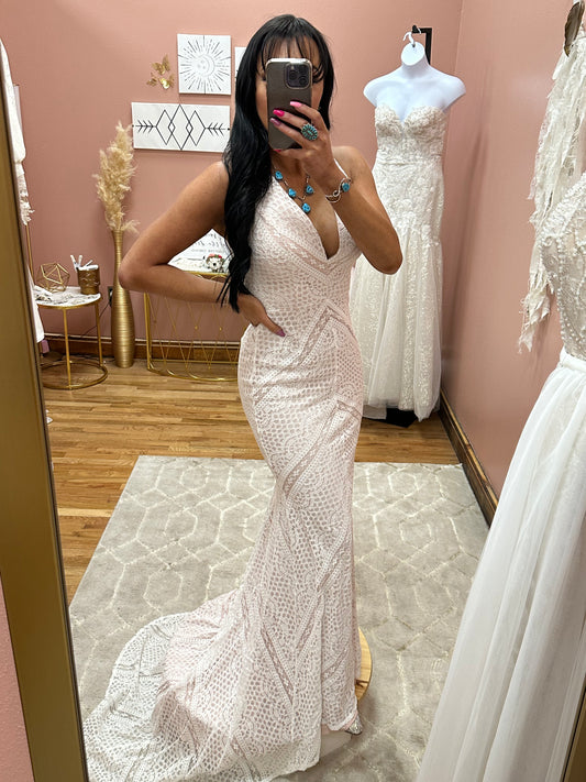 Amelia Long Lace Bridal Dress
