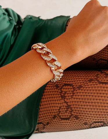 Jazlyn Rhinestone Chain Bracelet