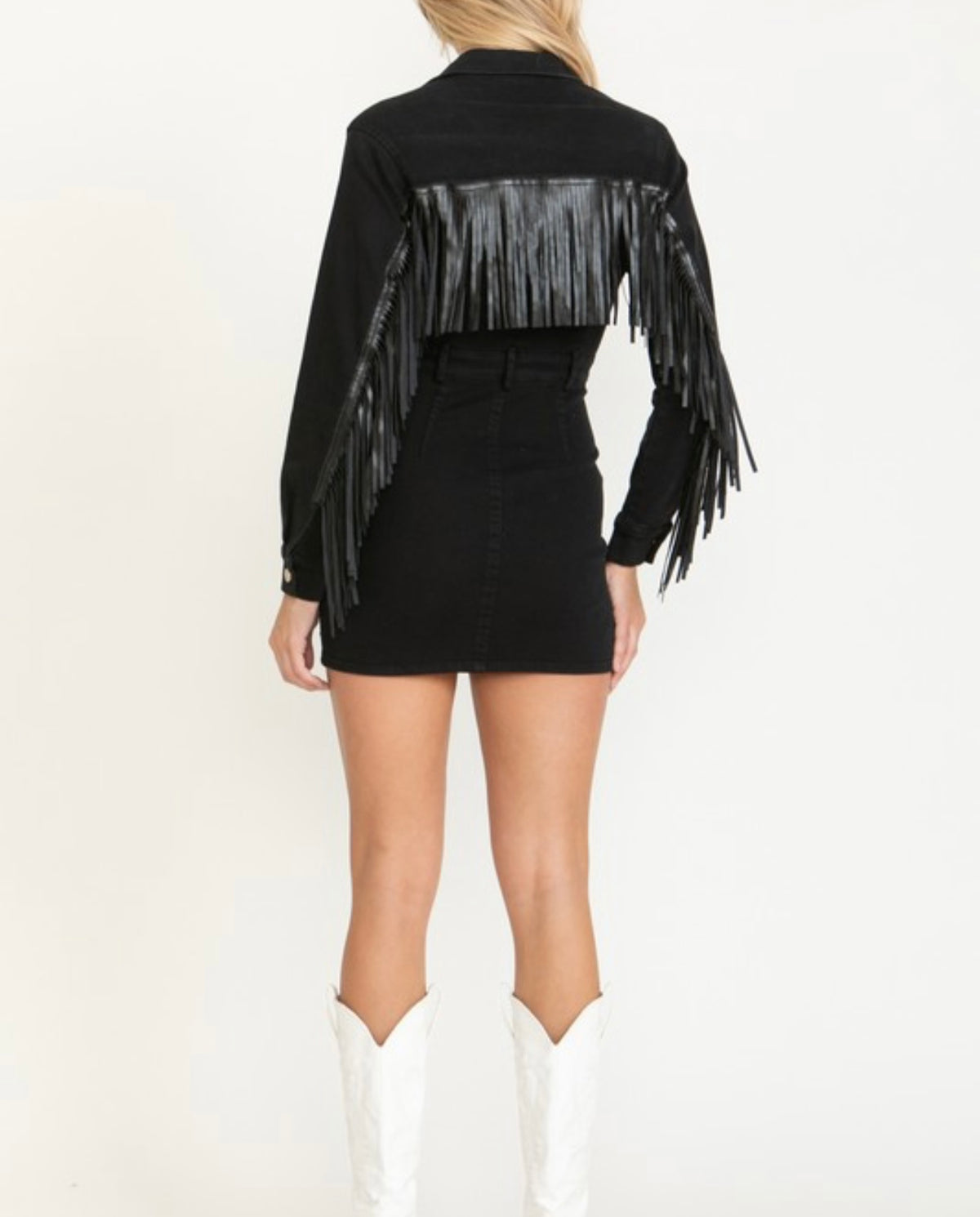 Sami Fringe Denim Dress