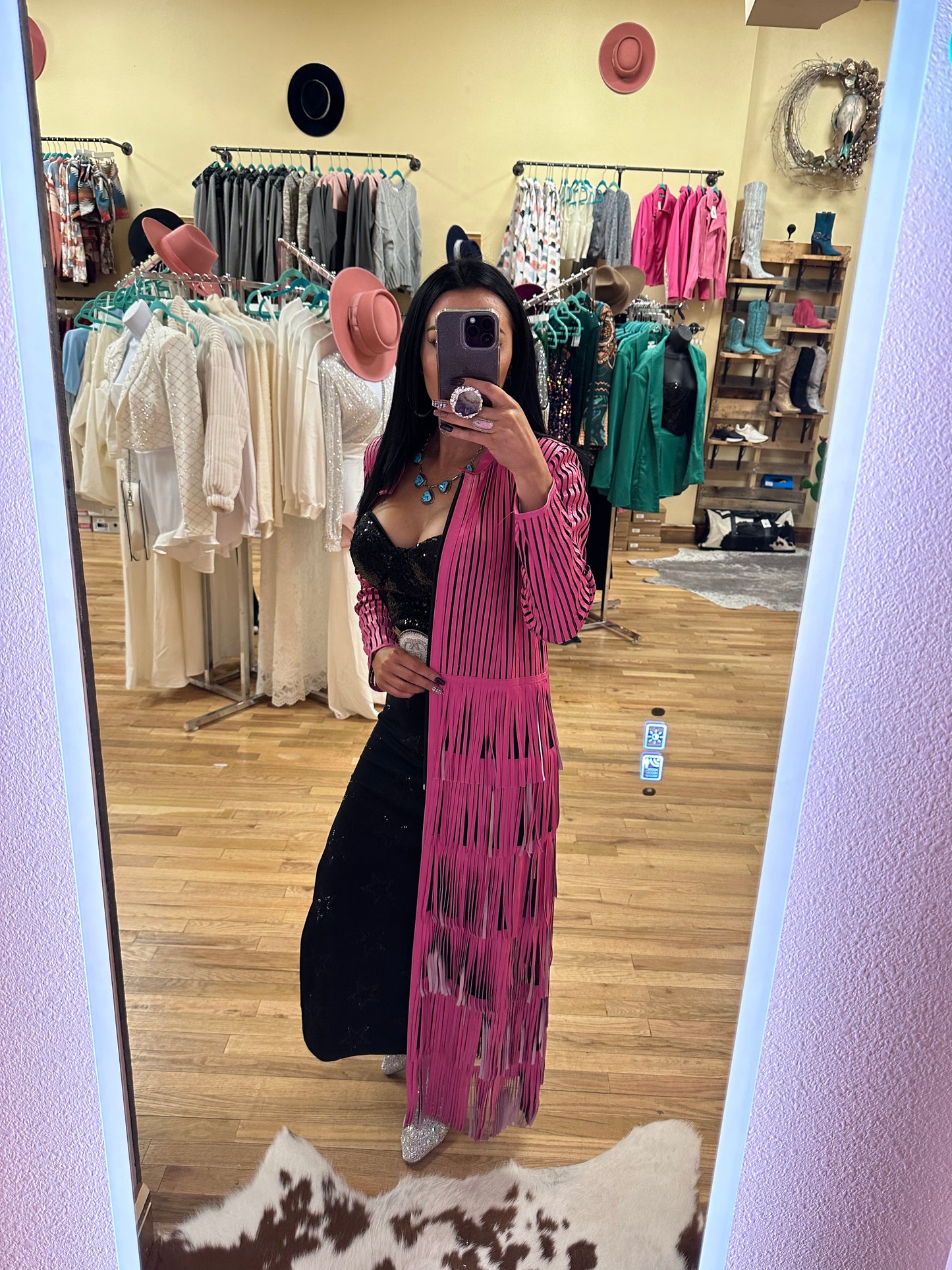 Jaxnhull Rodeo Queen Duster - Long Pink