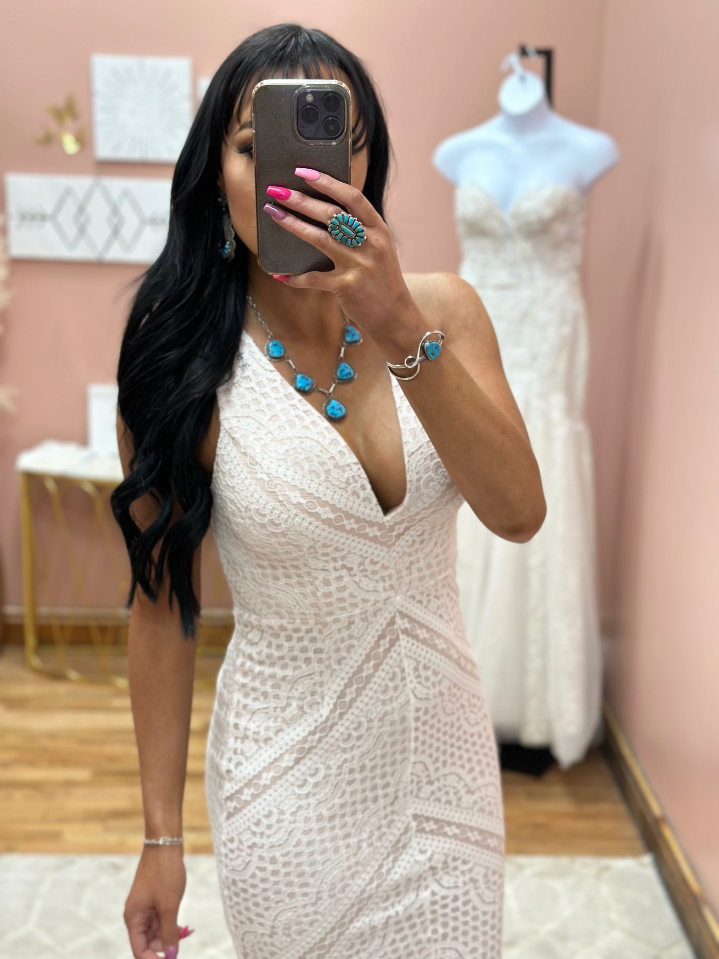 Amelia Long Lace Bridal Dress
