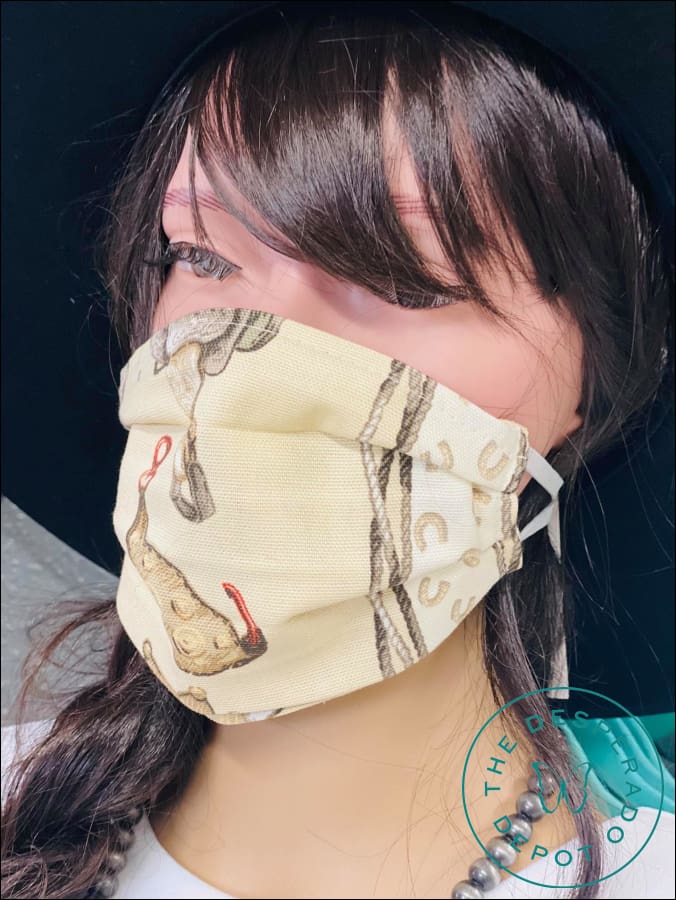 Silverado Fabric Serape Western Face Masks 1/horseshoe Mask